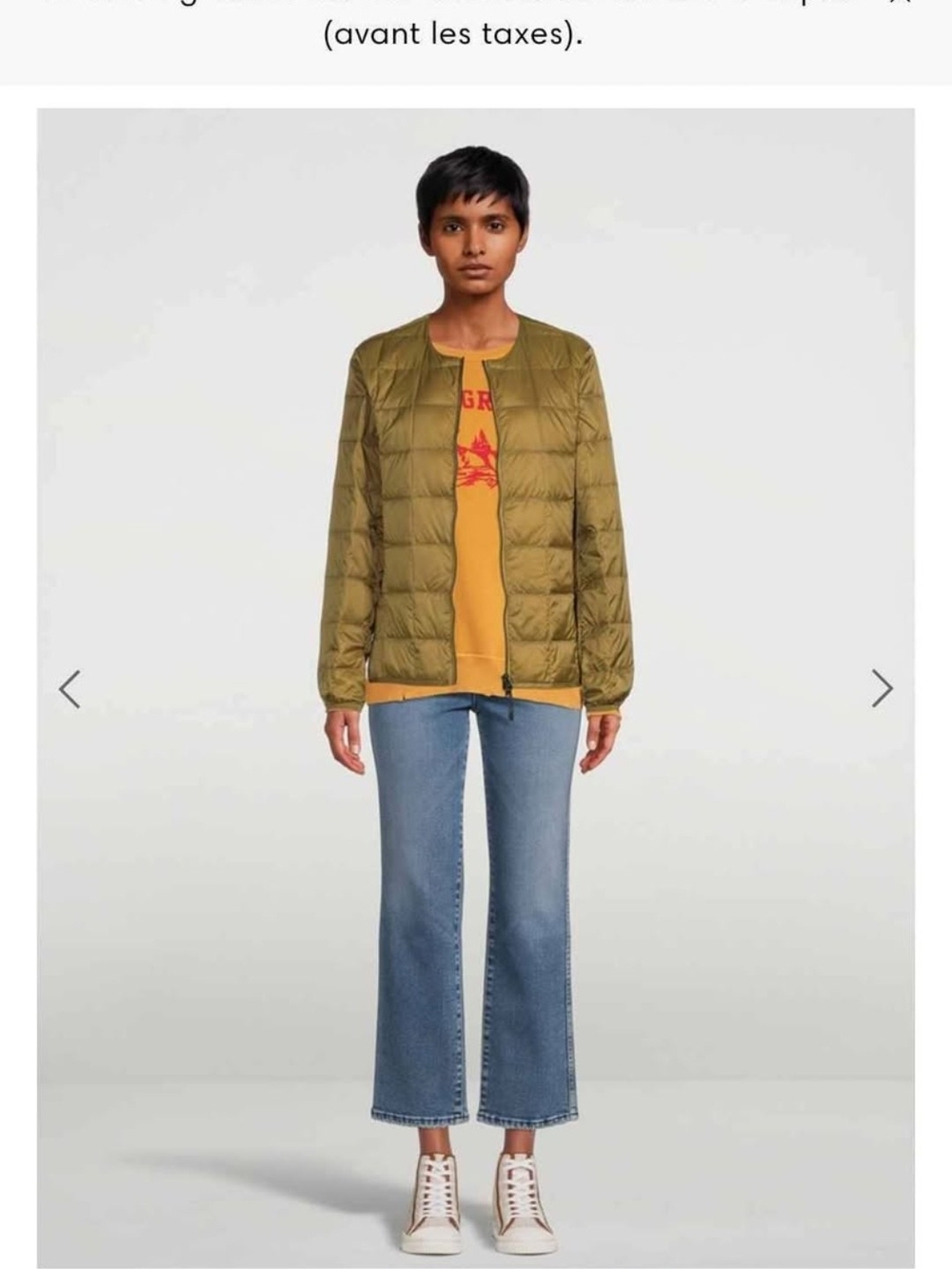 Down Lightweight Olive Quilted Puffer Jacket for Women